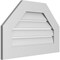 Ekena Millwork Octagonal Top Surface Mount PVC Gable Vent: Functional, w/ 3-1/2"W x 1"P Standard Frame, 28"W x 18"H GVPOT28X1801SF - alternate 2